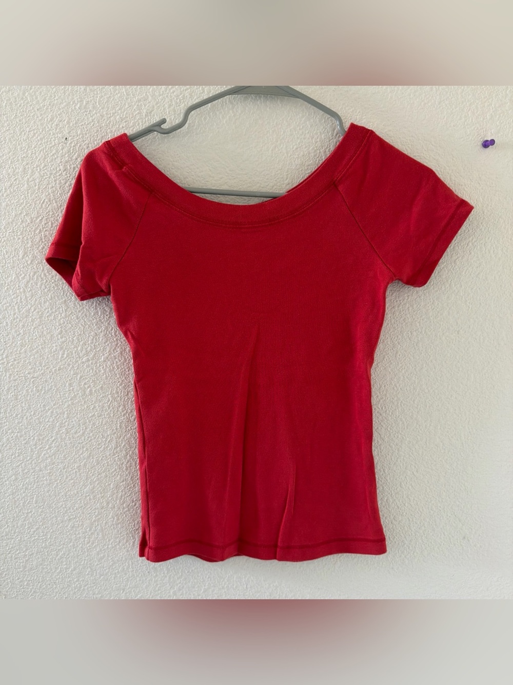 Brandy melville red Ginny off shoulder top